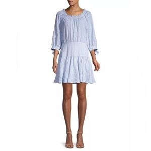 Rebecca Taylor Striped Mini Dress white blue size 6